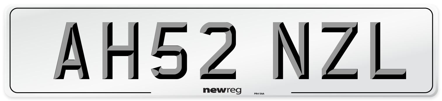 AH52 NZL Number Plate from New Reg